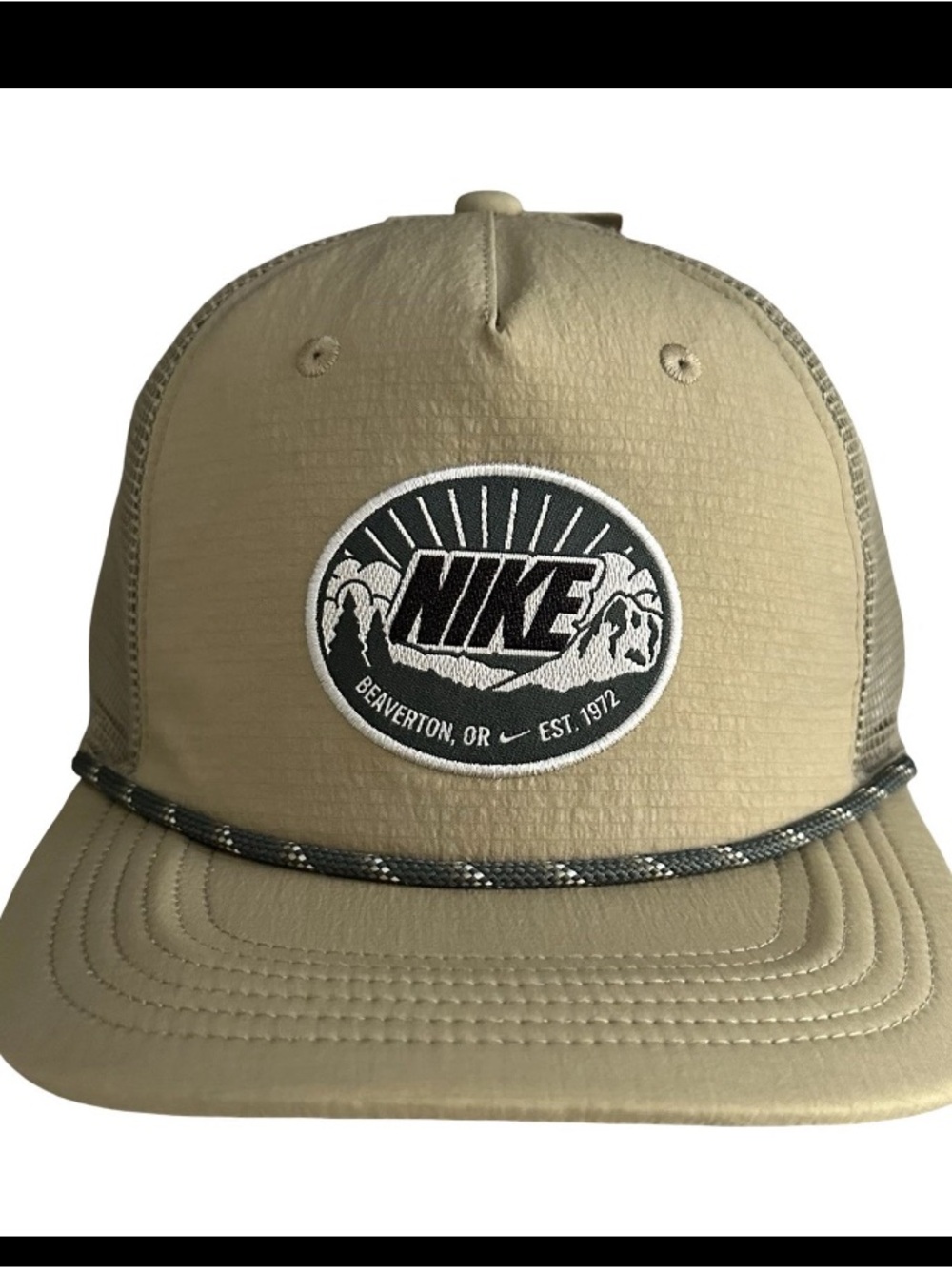New Nike Rise Curved Bill Cap Trucker Snapback Olive Men’s FQ3276-276